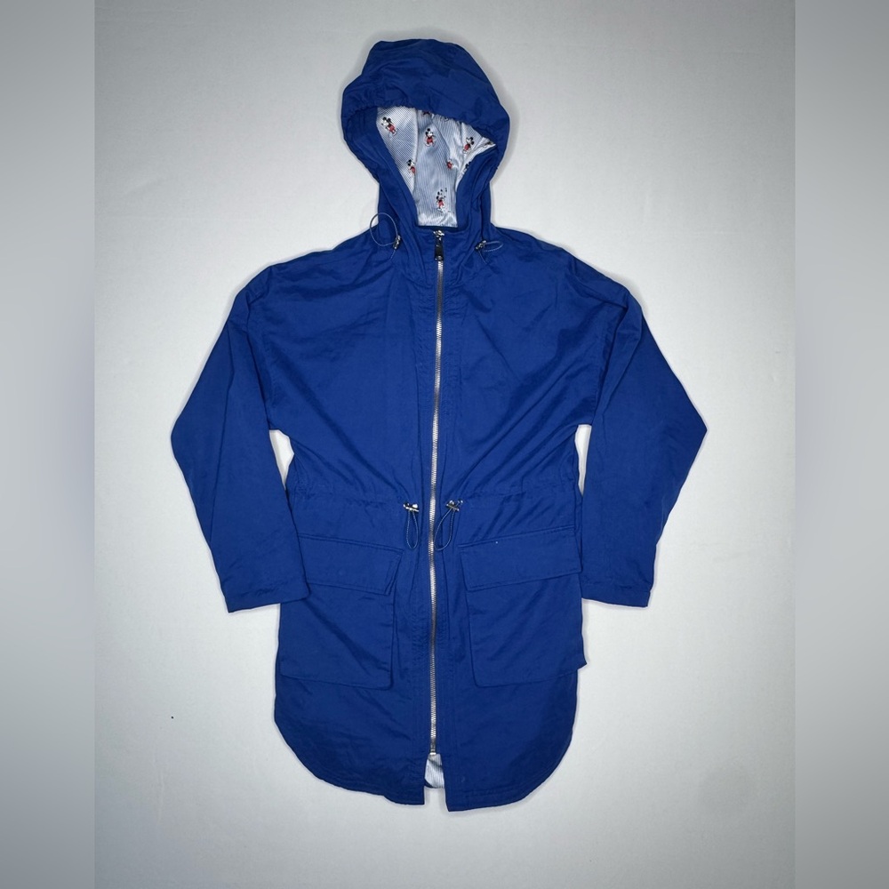 Disney Mickey Mouse Feeling Awesome Blue Hooded Zip Jacket Women’s XS Excellent